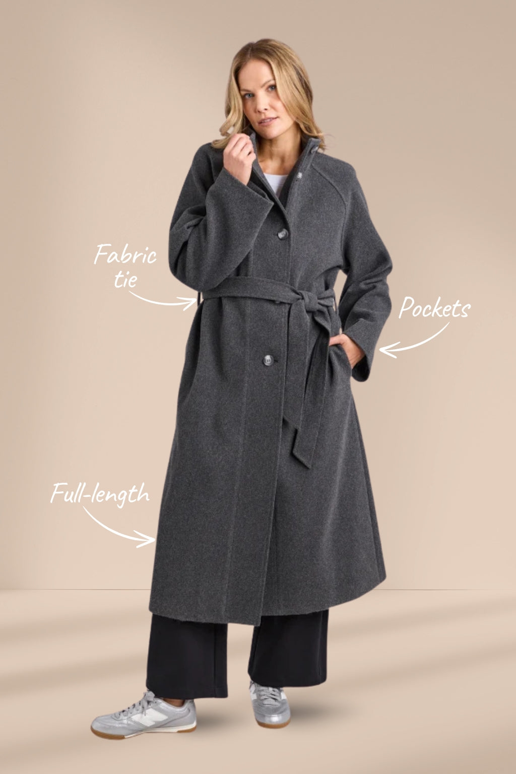 Foxwood Fermont Coat Charcoal Foxwood