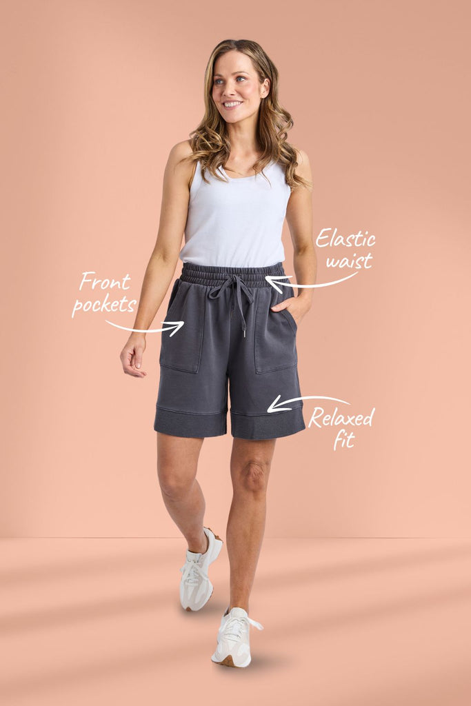 Foxwood Hustler Shorts Charcoal From BoxHill