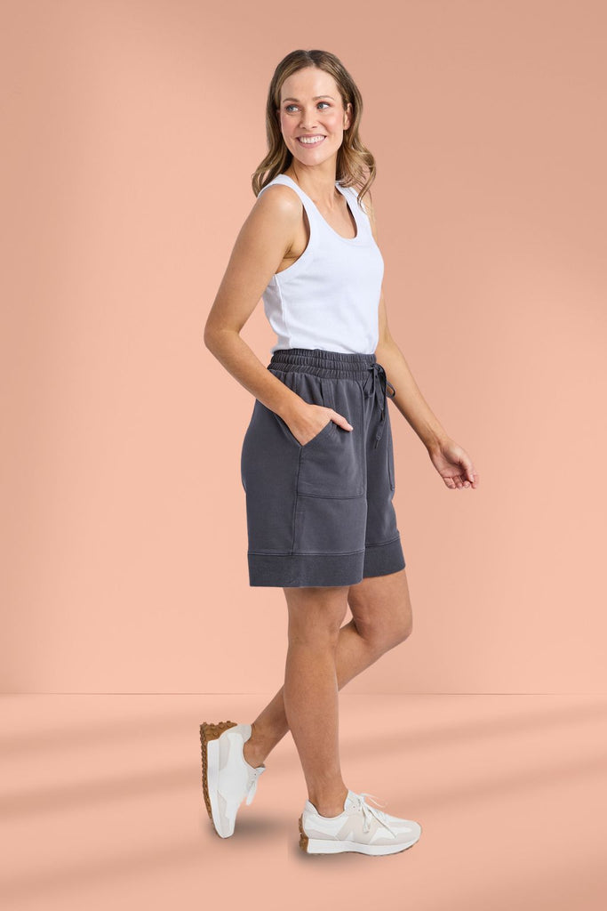 Foxwood Hustler Shorts Charcoal From BoxHill