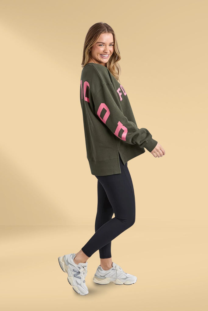 Foxwood Interval Crew Dark Khaki With Coral From BoxHill