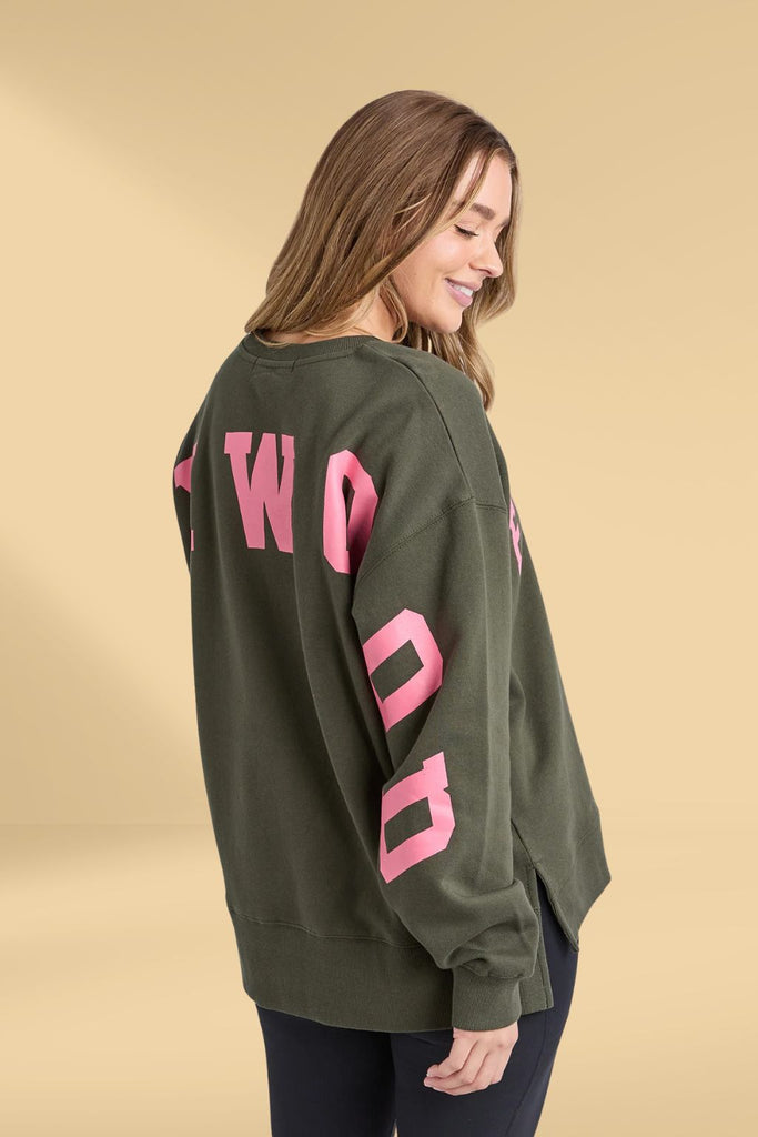 Foxwood Interval Crew Dark Khaki With Coral From BoxHill