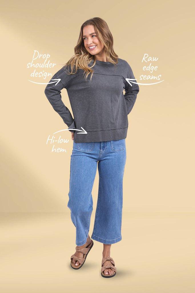 Foxwood Jayne Throw On Top Charcoal From BoxHill