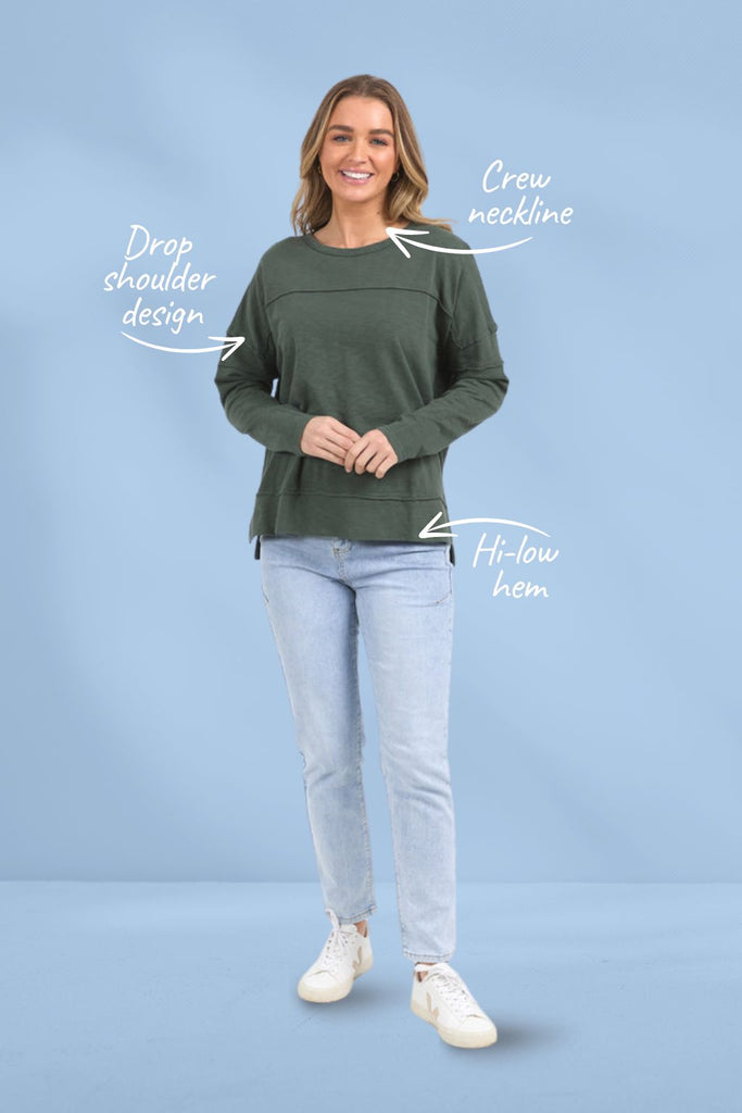 Foxwood Jayne Throw On Top Khaki From BoxHill