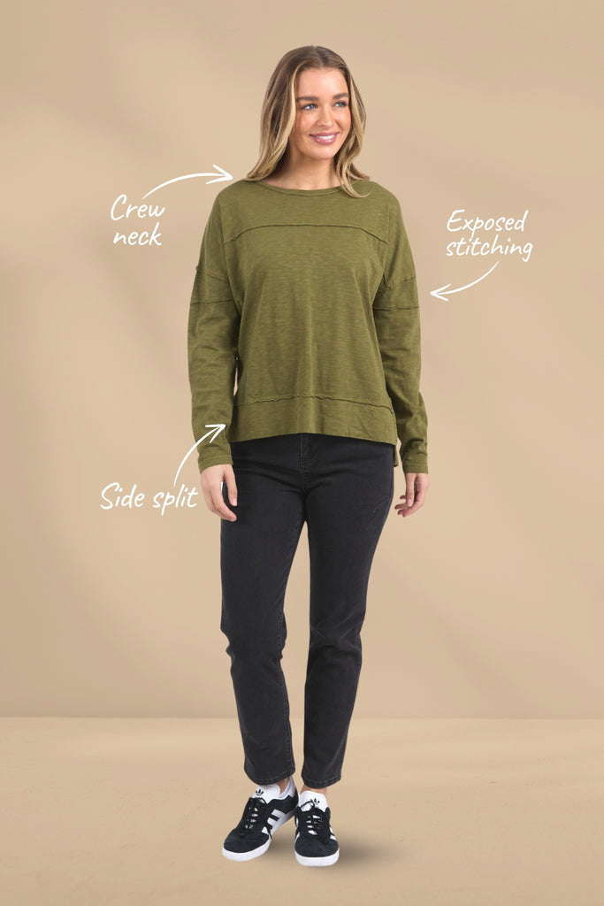 Foxwood Jayne Throw On Top Olive Green From BoxHill