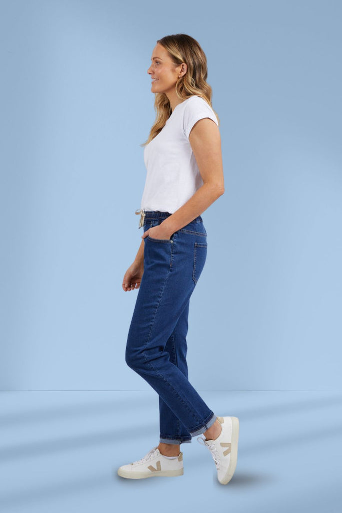 Foxwood Juliette Jogger Jeans Dark Blue From BoxHill
