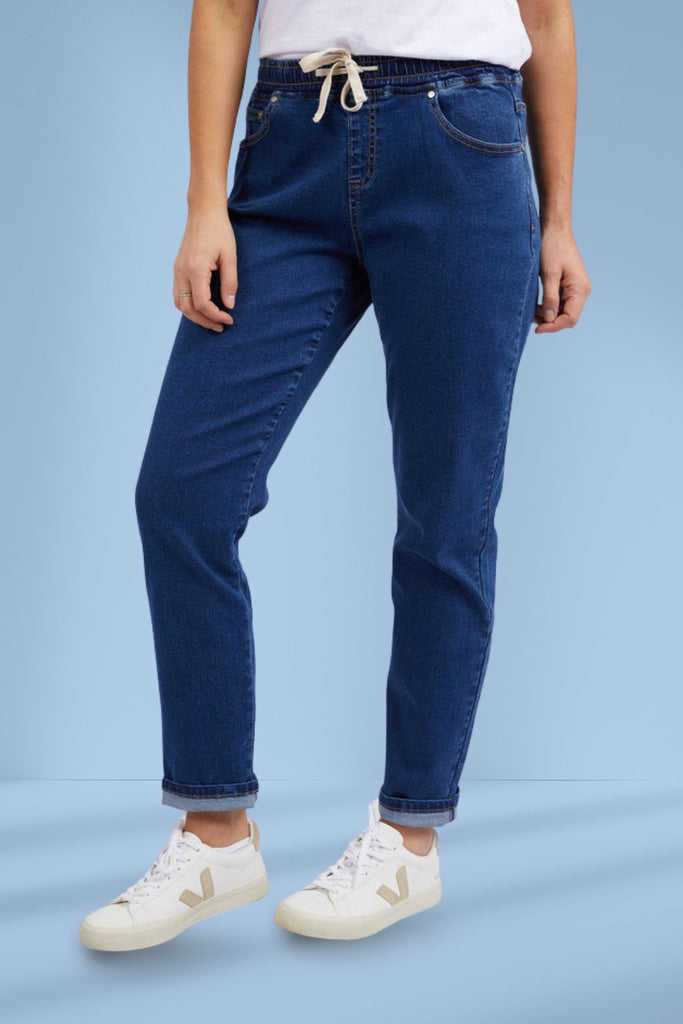 Foxwood Juliette Jogger Jeans Dark Blue From BoxHill
