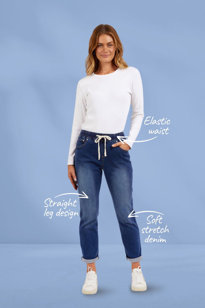 Foxwood Juliette Jogger Jeans Vintage Blue From BoxHill