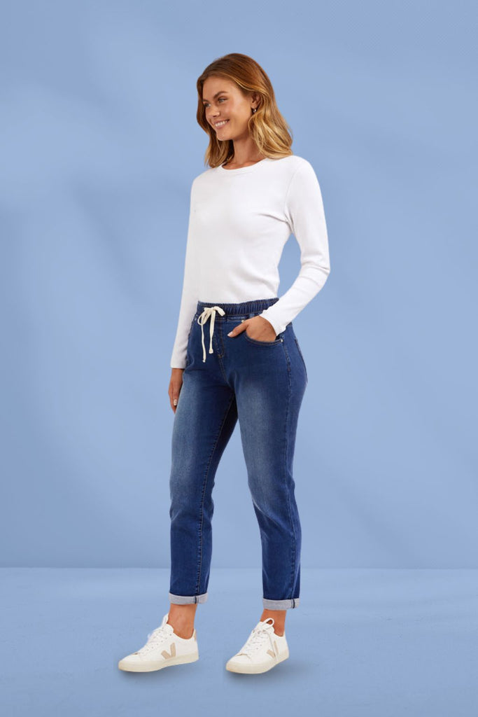 Foxwood Juliette Jogger Jeans Vintage Blue From BoxHill
