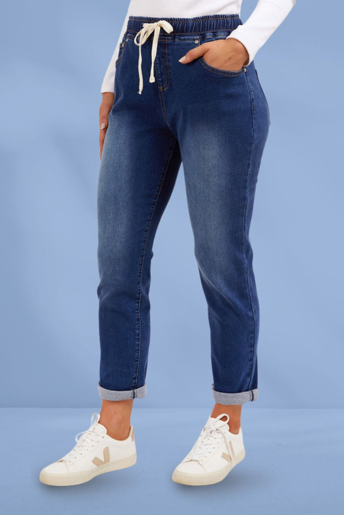 Foxwood Juliette Jogger Jeans Vintage Blue From BoxHill