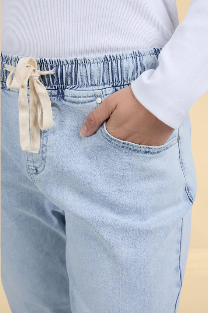 Foxwood Juliette Jogger Jeans Vintage Pale Blue From BoxHill