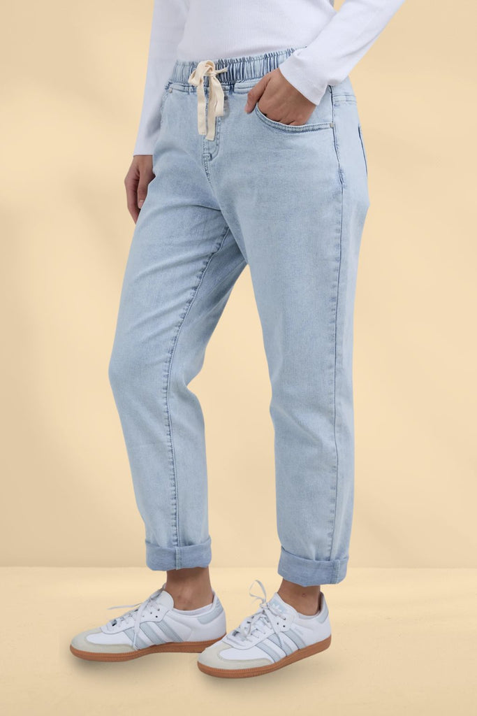 Foxwood Juliette Jogger Jeans Vintage Pale Blue From BoxHill