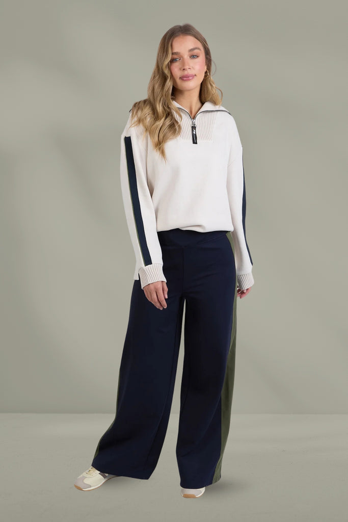 Foxwood Juno Pants Navy With Green From BoxHill