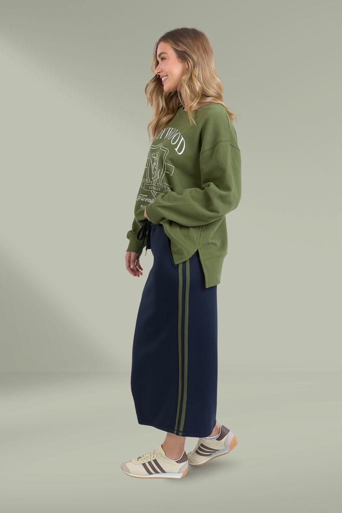 Foxwood Juno Skirt Navy With Green From BoxHill