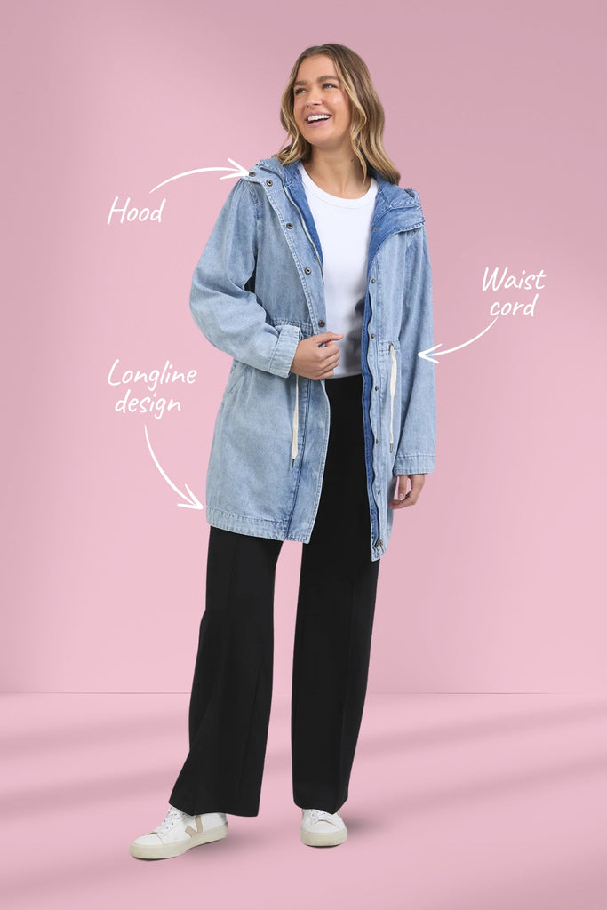 Foxwood Kingston Longline Anorak Light Blue From BoxHill