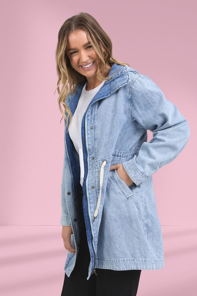 Foxwood Kingston Longline Anorak Light Blue From BoxHill