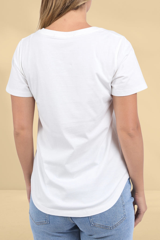 Foxwood Limoncello Tee Vintage White From BoxHill