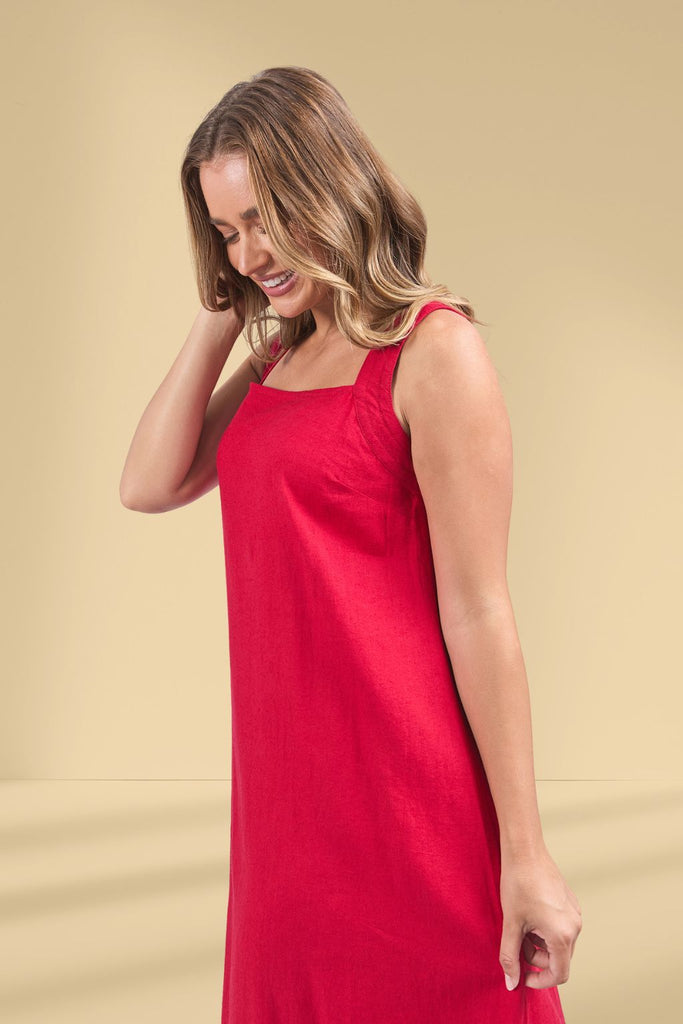 Foxwood Lourdes Dress Crimson From BoxHill