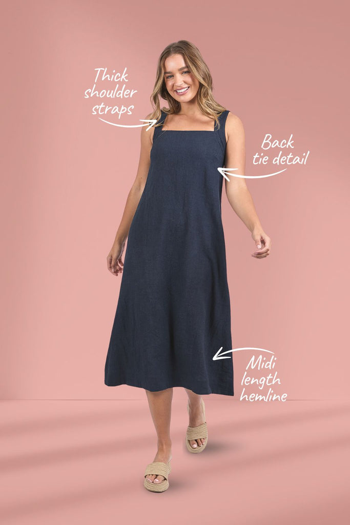 Foxwood Lourdes Dress Navy From BoxHill