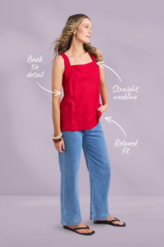 Foxwood Lourdes Top Crimson From BoxHill