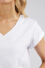 Foxwood Manly Vee Tee White From BoxHill