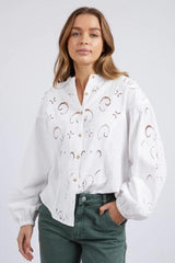 Foxwood Marlow Blouse Egret From BoxHill