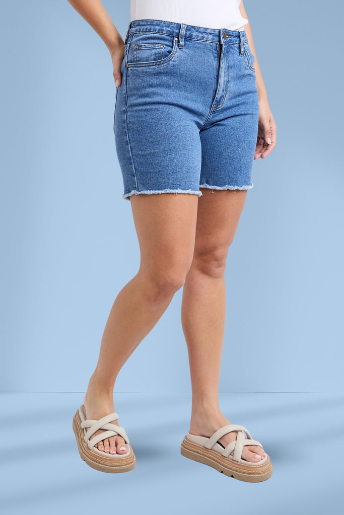 Foxwood Millie Shorts Mid Blue From BoxHill
