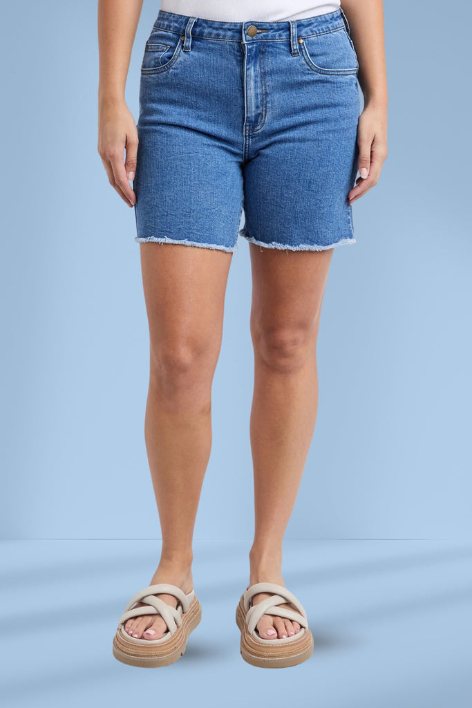 Foxwood Millie Shorts Mid Blue From BoxHill