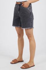 Foxwood Millie Shorts Washed Black From BoxHill