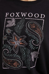 Foxwood Paisley Crew Black From BoxHill