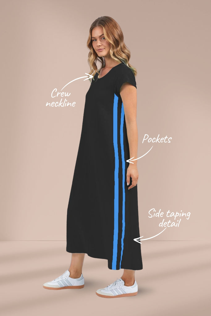 PRE-ORDER Foxwood Recovery Dress Black Blue From BoxHill