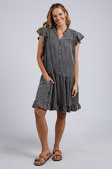 Foxwood Reese Dress Washed Black From BoxHill