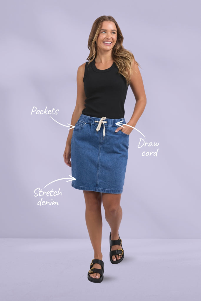 Foxwood Rio Skirt Mid Blue From BoxHill