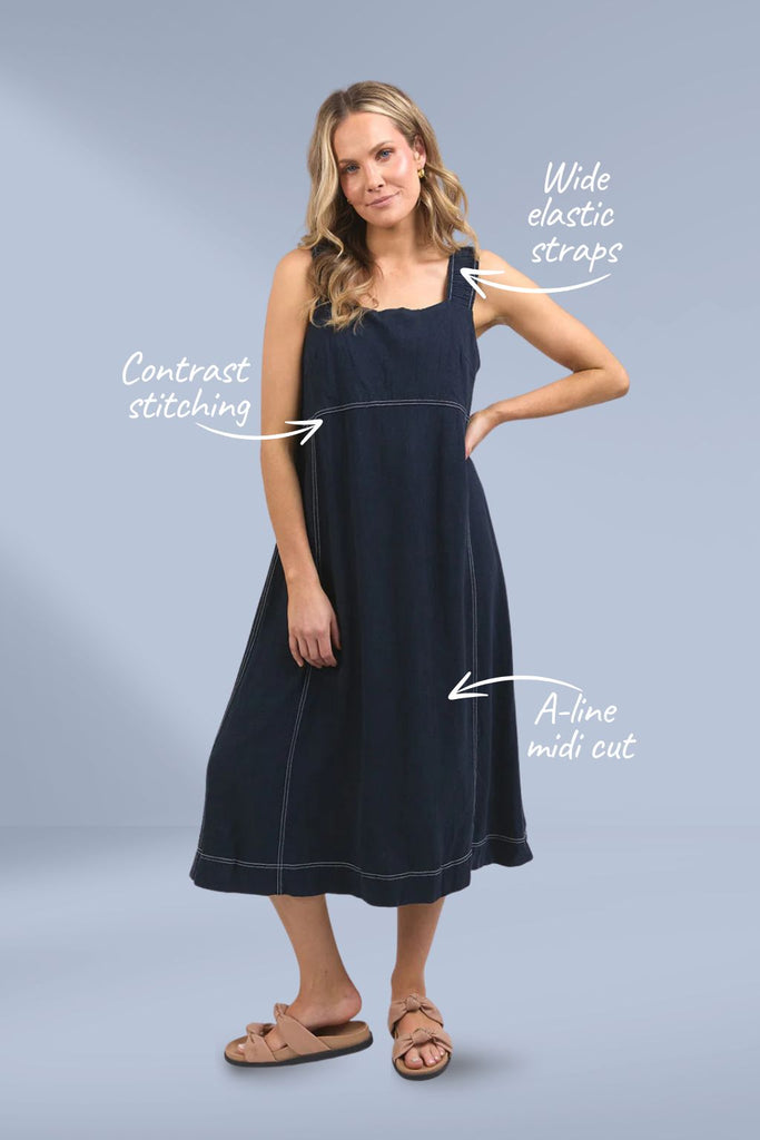 Foxwood Sage Dress Dark Sapphire From BoxHill