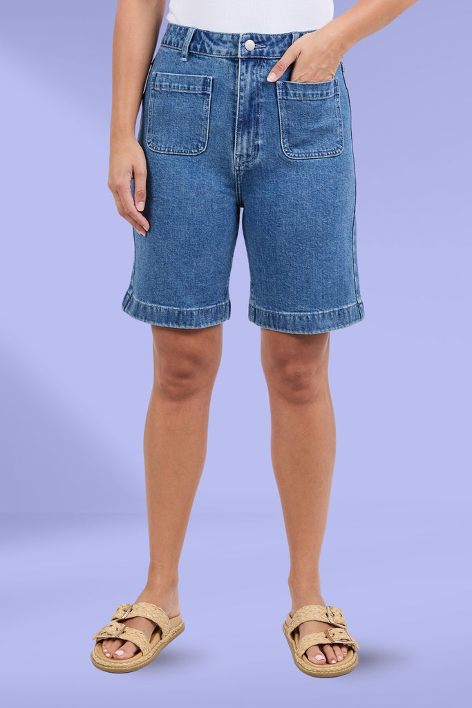 Foxwood Sarah Shorts Mid Blue From BoxHill