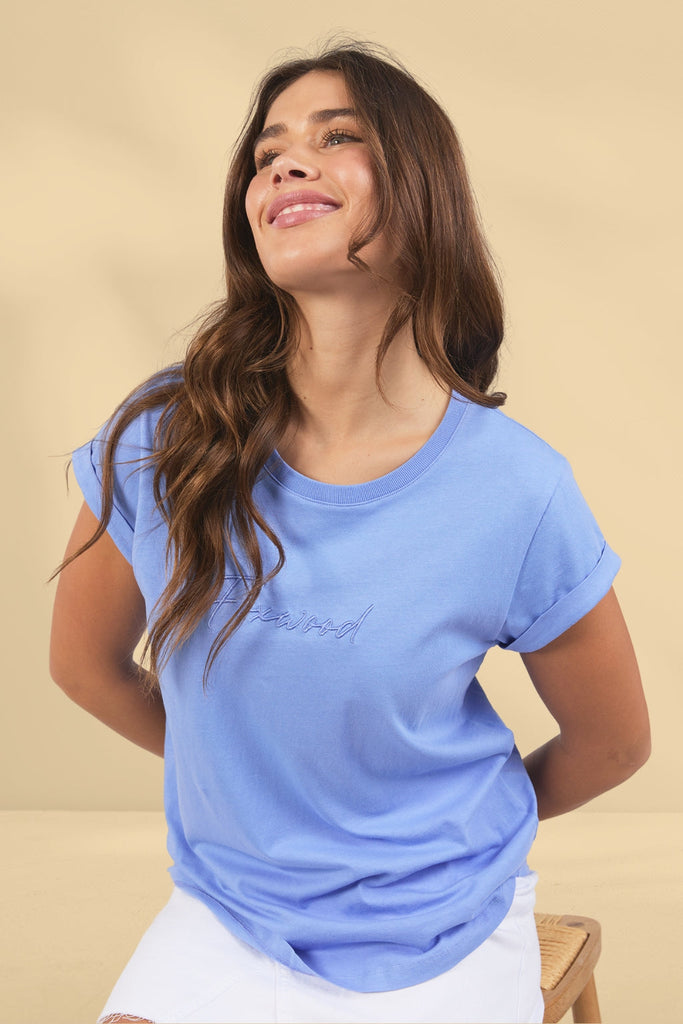 Foxwood Signature Tee Neon Blue From BoxHill