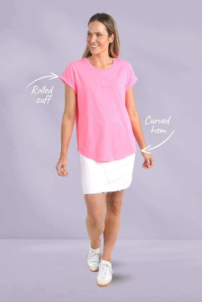 Foxwood Signature Tee Neon Rose From BoxHill