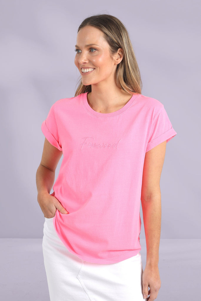 Foxwood Signature Tee Neon Rose From BoxHill