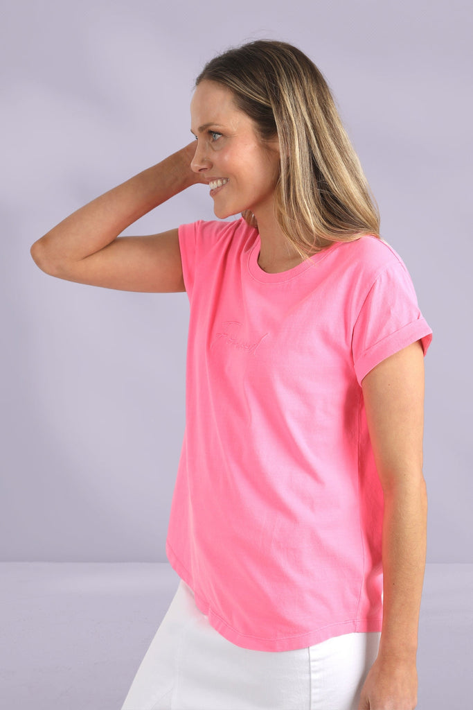 Foxwood Signature Tee Neon Rose From BoxHill