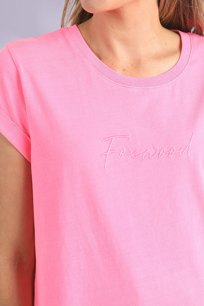 Foxwood Signature Tee Neon Rose From BoxHill