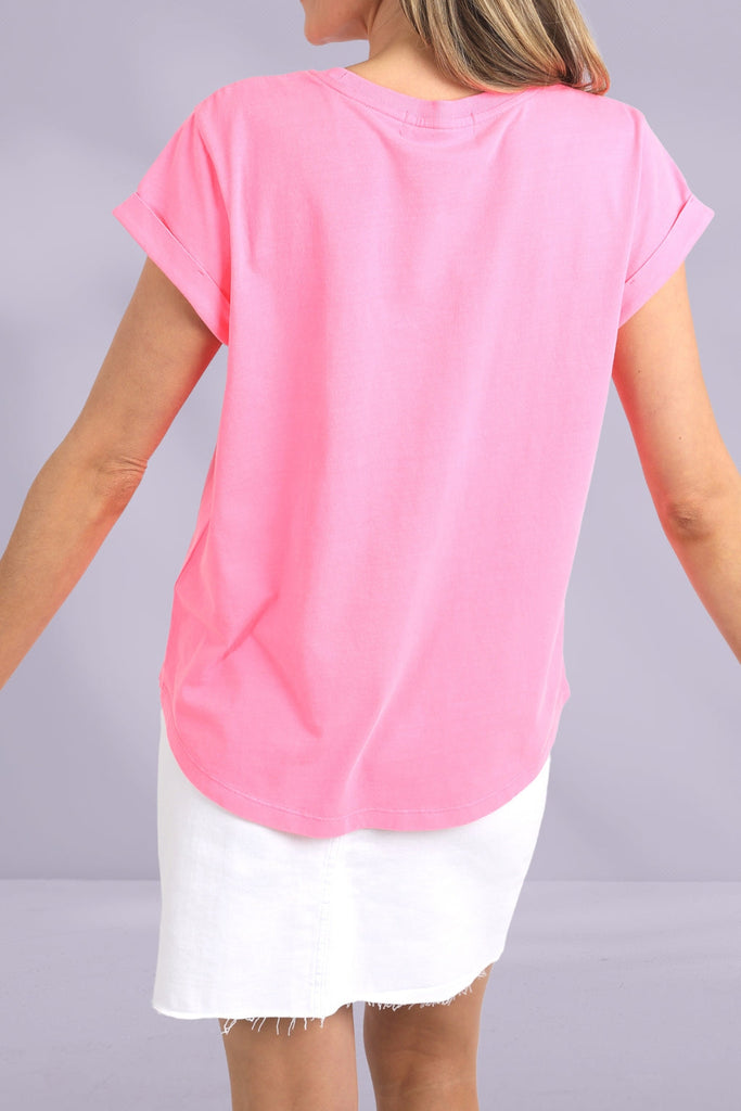 Foxwood Signature Tee Neon Rose From BoxHill