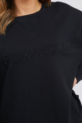 Foxwood Simplified Crew Black on Black From BoxHill