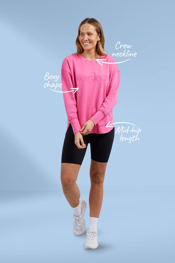 Foxwood Simplified Crew Bright Pink From BoxHill