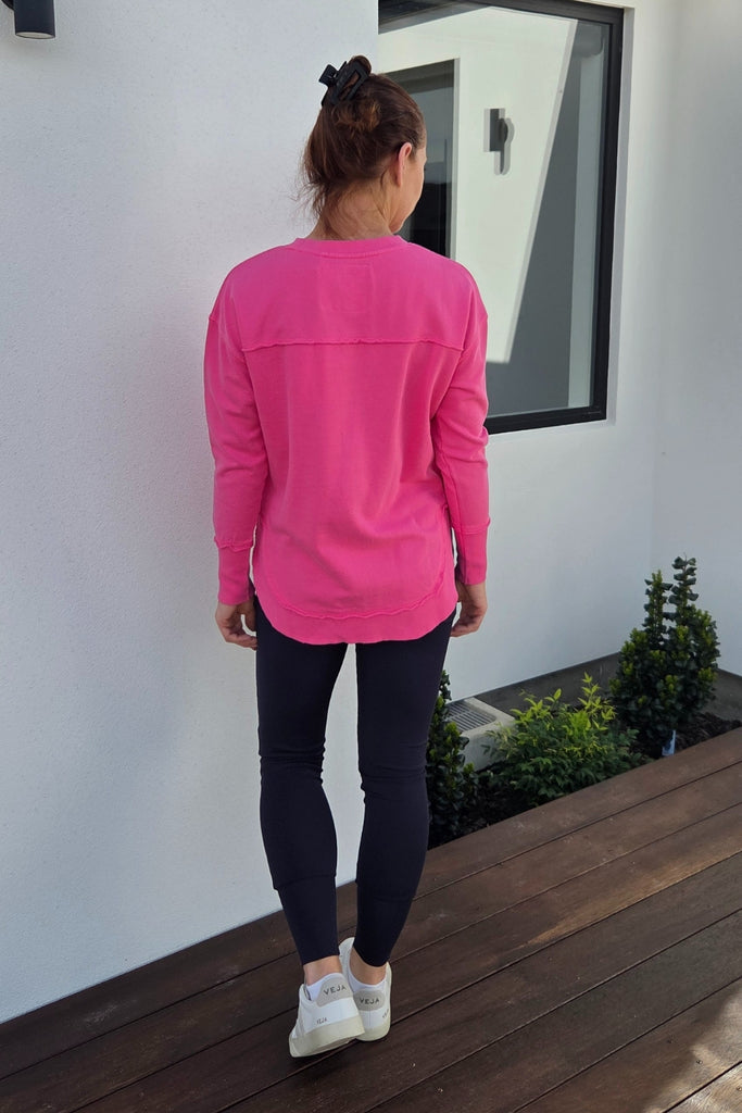 Foxwood Simplified Crew Bright Pink From BoxHill