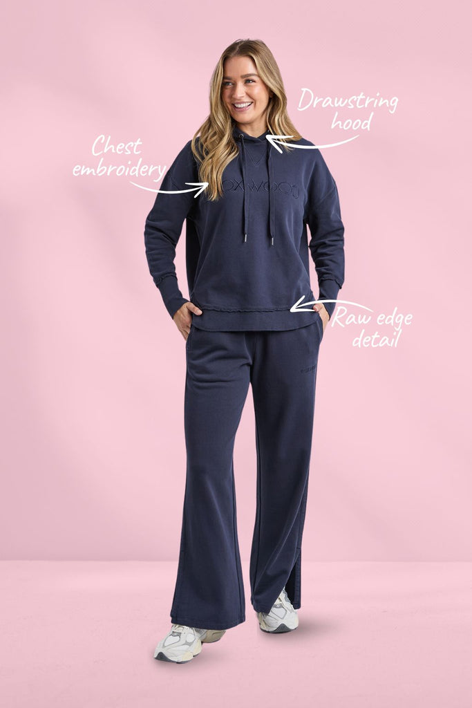 Foxwood Simplified Hoodie Navy From BoxHill