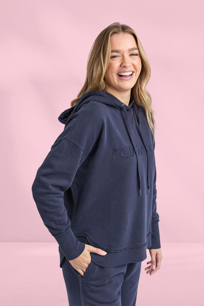 Foxwood Simplified Hoodie Navy From BoxHill