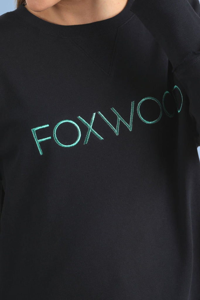 PRE-ORDER Foxwood Simplified Metallic Crew Black From BoxHill