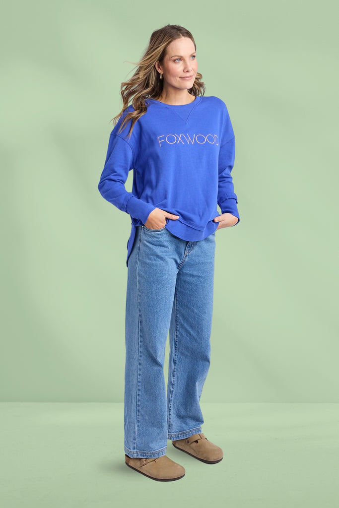 Foxwood Simplified Metallic Crew Blue From BoxHill