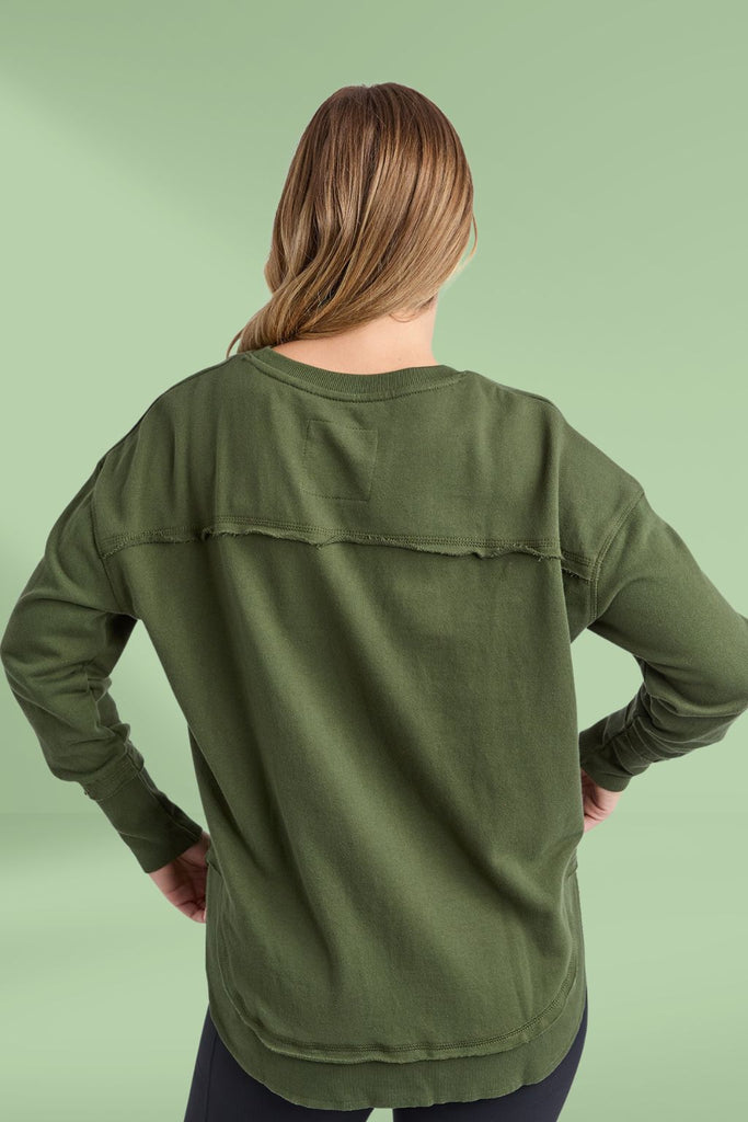 Foxwood Simplified Metallic Crew Olive With Pink From BoxHill