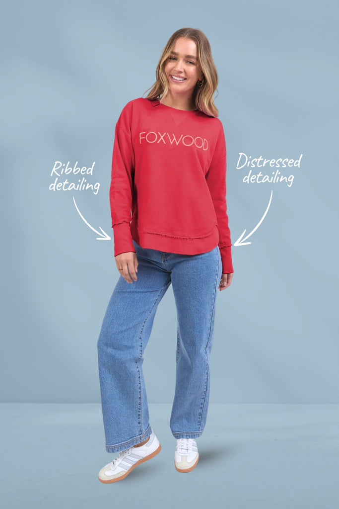 Foxwood Simplified Metallic Crew Red From BoxHill