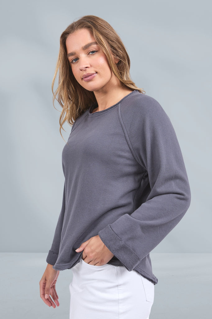 Foxwood Spencer Crew Charcoal From BoxHill